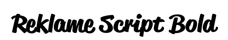 Reklame Script Bold font preview