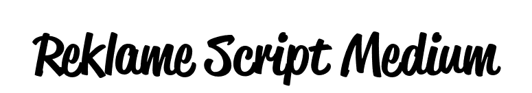 Reklame Script Medium font preview