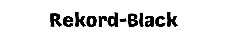 Rekord-Black font preview