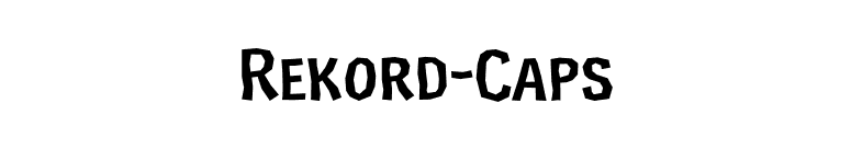 Rekord-Caps font preview