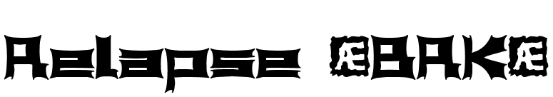 Relapse (BRK) font preview