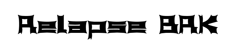 Relapse BRK font preview