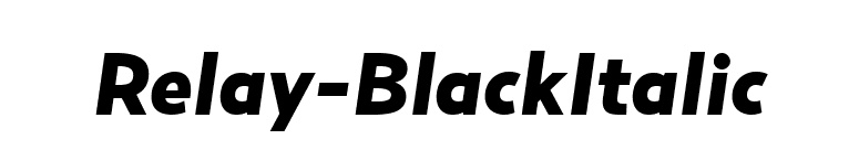 Relay-BlackItalic font preview