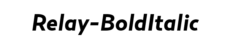 Relay-BoldItalic font preview