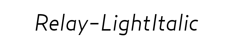 Relay-LightItalic font preview