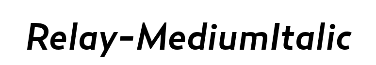 Relay-MediumItalic font preview