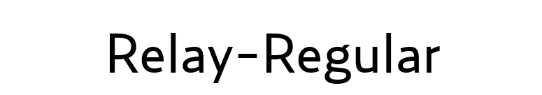 Relay-Regular font preview