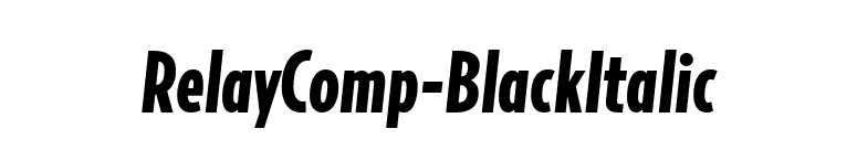 RelayComp-BlackItalic font preview