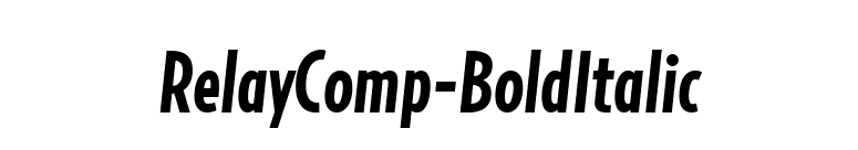 RelayComp-BoldItalic font preview