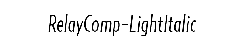 RelayComp-LightItalic font preview