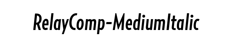 RelayComp-MediumItalic font preview