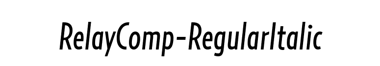 RelayComp-RegularItalic font preview