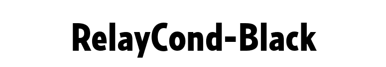 RelayCond-Black font preview