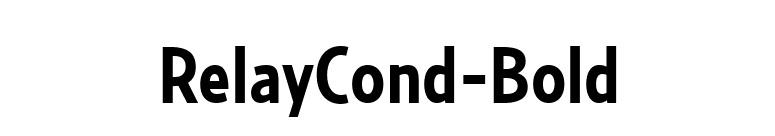 RelayCond-Bold font preview