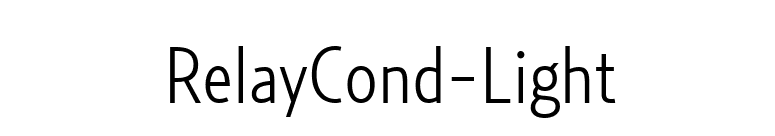 RelayCond-Light font preview