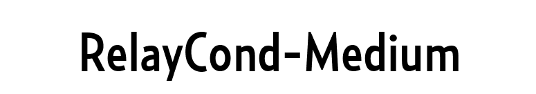RelayCond-Medium font preview