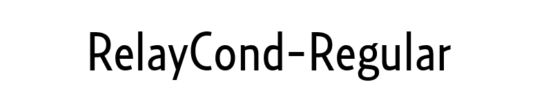 RelayCond-Regular font preview