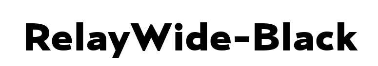 RelayWide-Black font preview