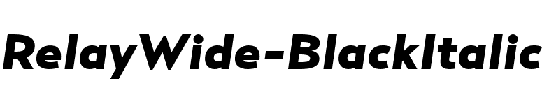 RelayWide-BlackItalic font preview