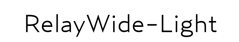 RelayWide-Light font preview