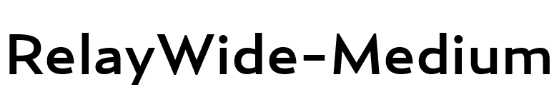 RelayWide-Medium font preview