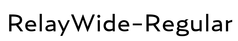 RelayWide-Regular font preview