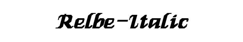 Relbe-Italic font preview