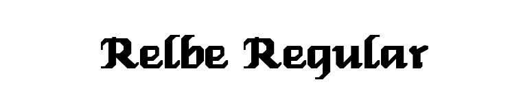 Relbe Regular font preview