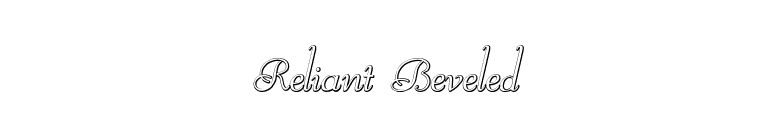 Reliant Beveled font preview
