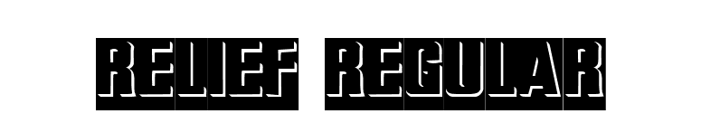 Relief Regular font preview