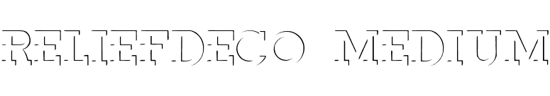 ReliefDeco Medium font preview