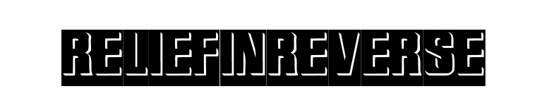 ReliefInReverse font preview