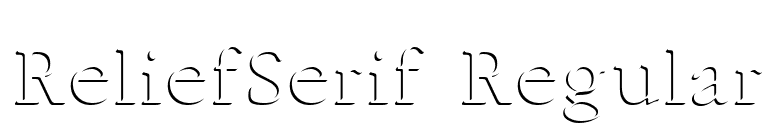 ReliefSerif Regular font preview