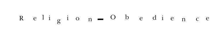 Religion-Obedience font preview
