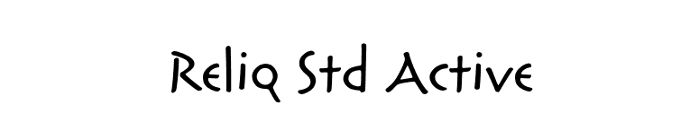 Reliq Std Active font preview