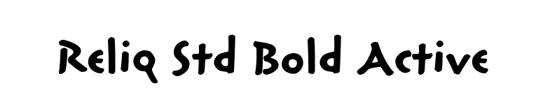 Reliq Std Bold Active font preview