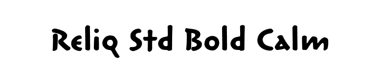 Reliq Std Bold Calm font preview