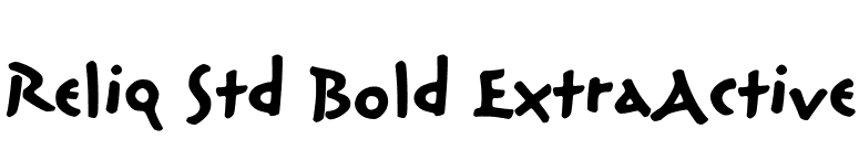 Reliq Std Bold ExtraActive font preview