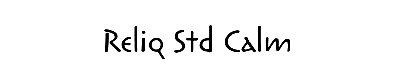 Reliq Std Calm font preview