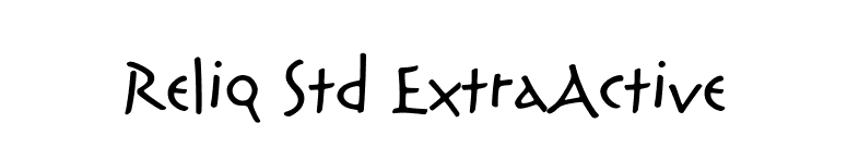 Reliq Std ExtraActive font preview