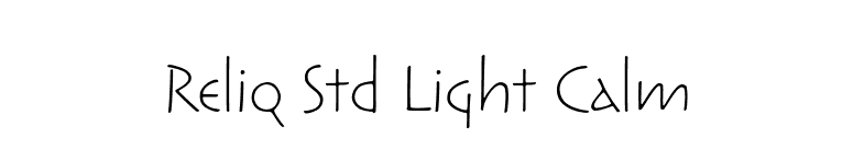 Reliq Std Light Calm font preview