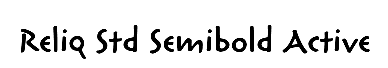 Reliq Std Semibold Active font preview