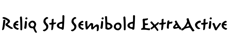 Reliq Std Semibold ExtraActive font preview