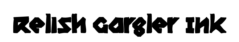 Relish Gargler Ink font preview