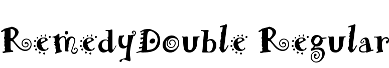 RemedyDouble Regular font preview