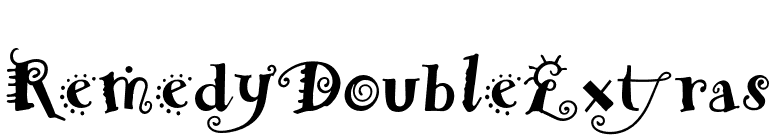 RemedyDoubleExtras font preview