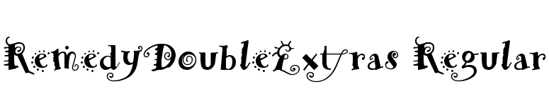RemedyDoubleExtras Regular font preview
