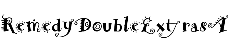RemedyDoubleExtrasA font preview