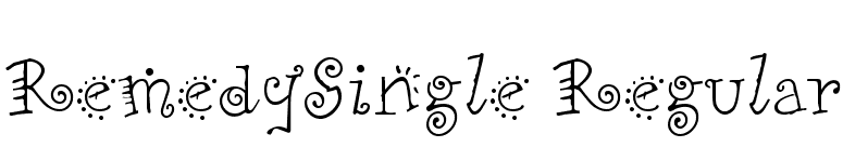 RemedySingle Regular font preview