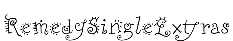 RemedySingleExtras font preview